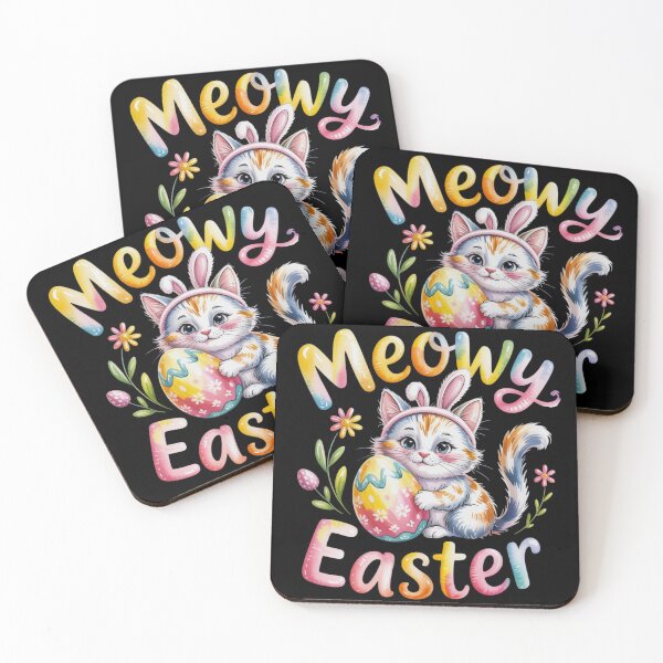 Item preview, Meowy Easter - Cute Easter Cat designed and sold by FurrFunPrints.