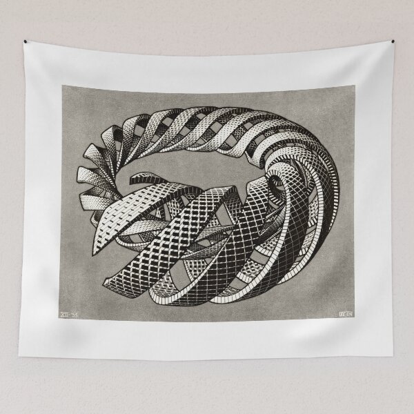 Item preview, M.C. Escher Spiral Digital Print - Abstract Geometric Optical Illusion Art designed and sold by Artistic Gift Print.