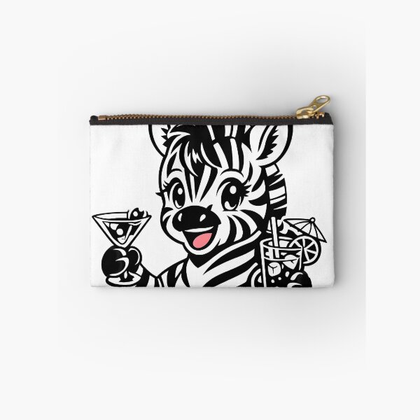 Item preview, Funny Zebra with Cocktails Shirt – Party Animal Riso Print Humor designed and sold by WAUZ.