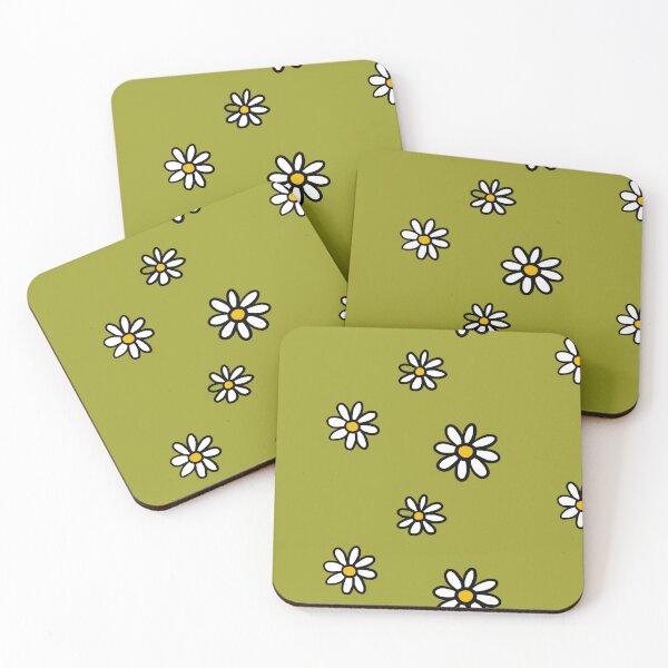 Item preview, Simple White Daisy Green designed and sold by Prints by Jen Star.