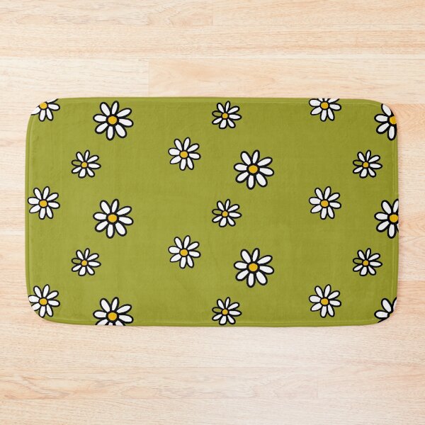 Item preview, Simple White Daisy Green designed and sold by Prints by Jen Star.