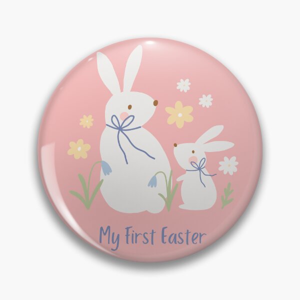 Item preview, My First Easter Baby T-Shirt - Pastel Bunny and Wildflower Illustration - Cute Spring Infant Bodysuit Graphic - Hand-Drawn Nursery Style Easter Art - Baby's First Holiday Keepsake designed and sold by Tamer ⭐⭐⭐⭐⭐.