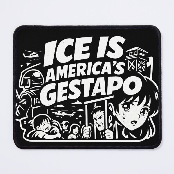 Item preview, Anti ICE Gestapo Protest Shirt – Satirical Typography Riso Print designed and sold by WAUZ.