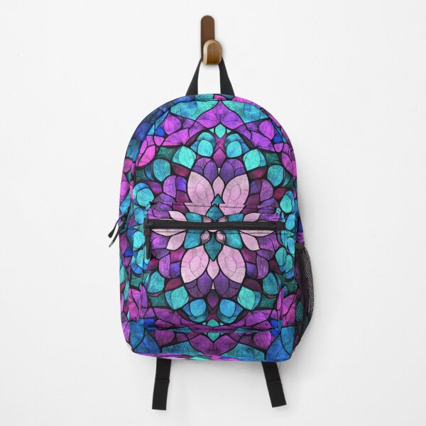 Item preview, Jade Magenta Stained Glass Inspired Mosaic Mandala Pattern designed and sold by GrinGalore.