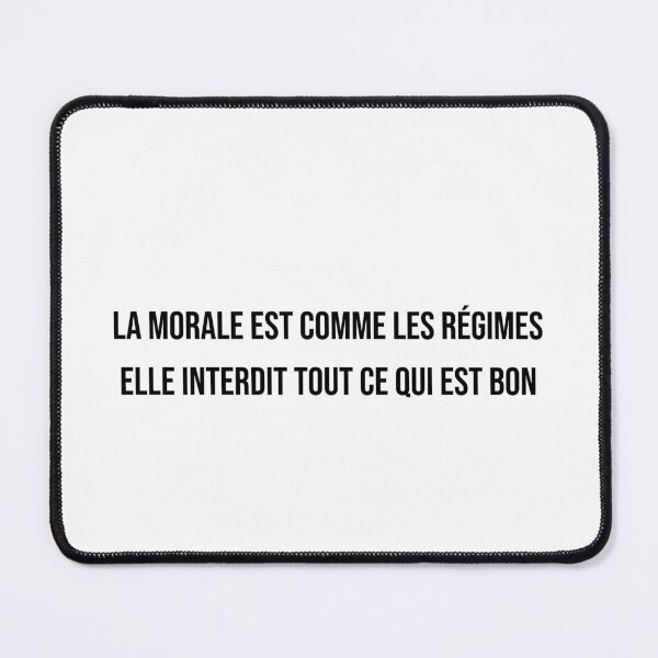 Item preview, La morale est comme les régimes: elle interdit tout ce qui est bon. F. Vanderem designed and sold by LiteraryQuotes.