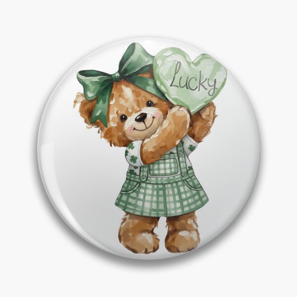 Artikelvorschau, Glückliches Teddybär-Mädchen – Niedliche Illustration zum St. Patrick’s Day entworfen und verkauft von Happy'CLICK'.