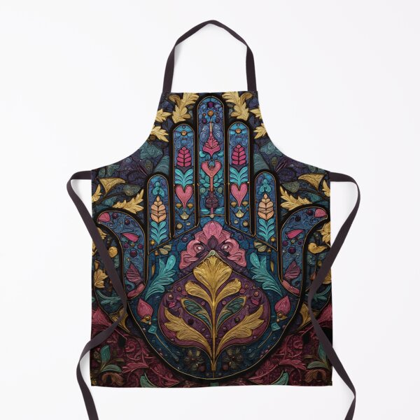 Item preview, Stained Glass Hamsa Inspired Mosaic Floral Pattern designed and sold by GrinGalore.