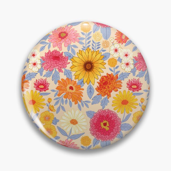 Item preview, Retro Plentiful Petals - Cream Background designed and sold by TigaTiga.