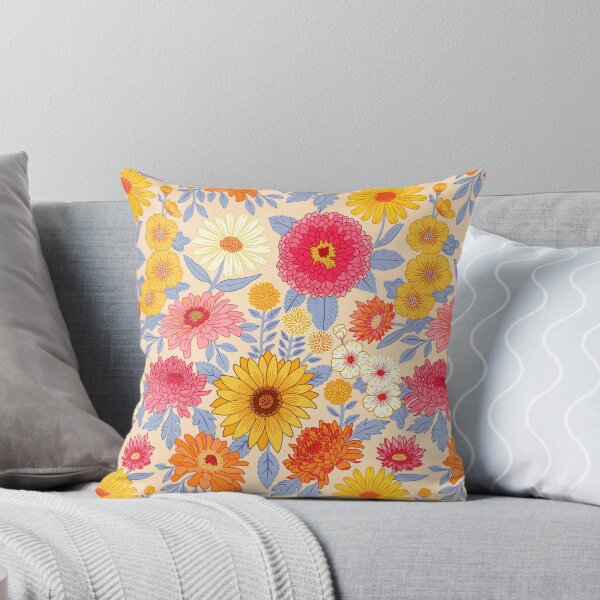 Item preview, Retro Plentiful Petals - Cream Background designed and sold by TigaTiga.