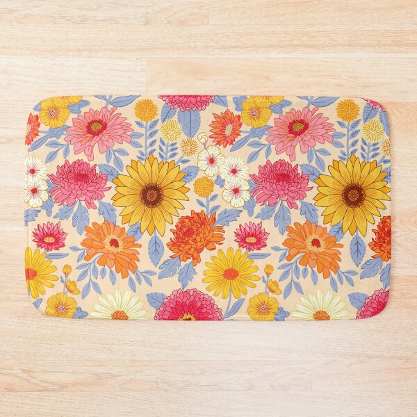Item preview, Retro Plentiful Petals - Cream Background designed and sold by TigaTiga.