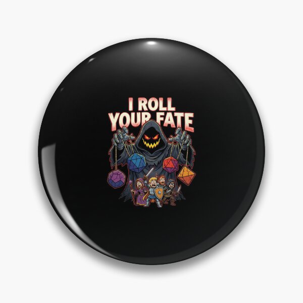 Item preview, I Roll Your Fate Funny Grim Reaper Dice Puppet Master RPG designed and sold by Fenay Designs.