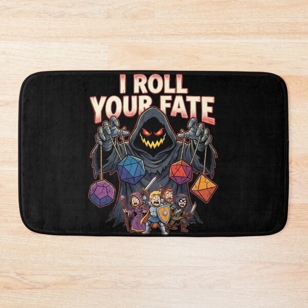 Item preview, I Roll Your Fate Funny Grim Reaper Dice Puppet Master RPG designed and sold by Fenay Designs.