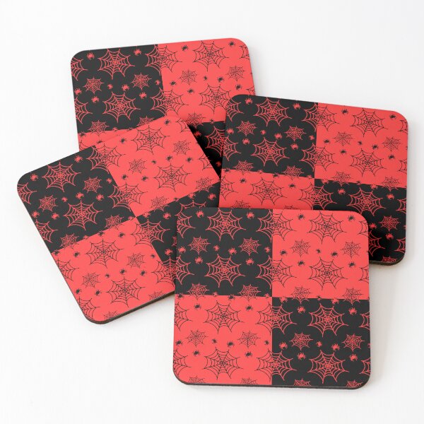 Item preview, Black and red interchange web pattern designed and sold by serenebookworm.