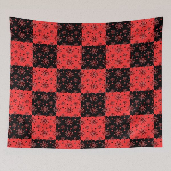 Item preview, Black and red interchange web pattern designed and sold by serenebookworm.