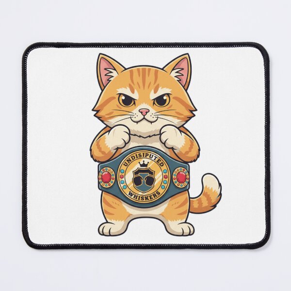 Item preview, Undisputed Whiskers Boxing Cat Champion Belt Funny Fighter Design designed and sold by BuiltByDiscipline.