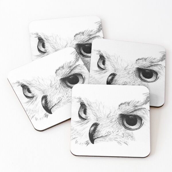 Item preview, Owl Eyes Pencil Drawing – Graphite Wildlife Sketch designed and sold by AVH-Designs.