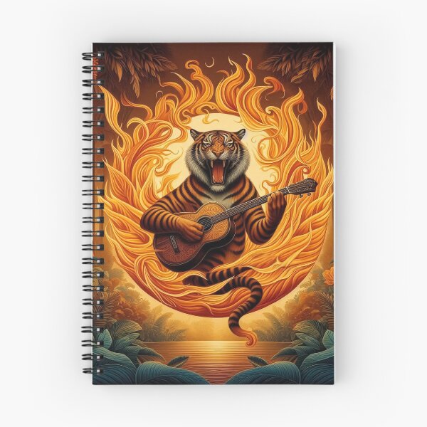 Item preview, Floating Tiger in a Burning Ring of Fire designed and sold by 40degreesSouth.