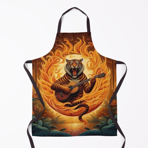 Item preview, Floating Tiger in a Burning Ring of Fire designed and sold by 40degreesSouth.