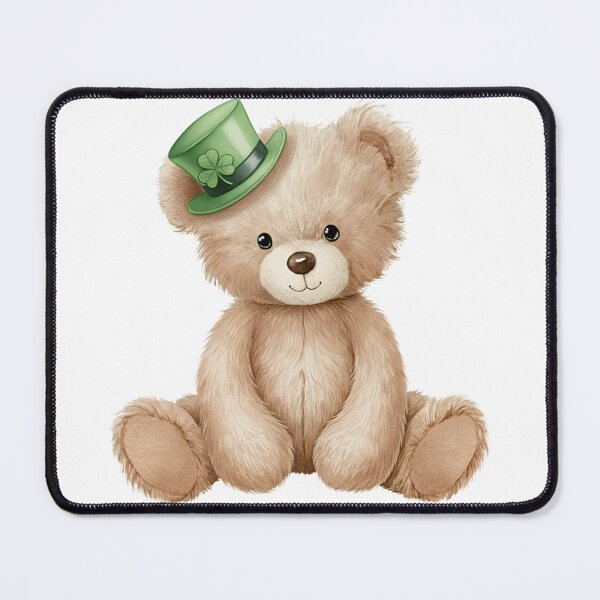Item preview, Oso de peluche con forma de trébol de la suerte: una linda ilustración del Día de San Patricio designed and sold by Happy'CLICK'.