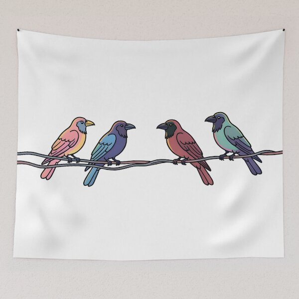 Item preview, Crows on wire designed and sold by PrintLabStudio.