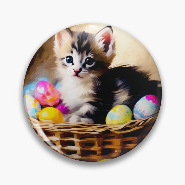 Item preview, Easter kitten designed and sold by Island Art Studios.