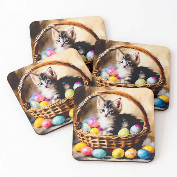 Item preview, Easter kitten designed and sold by Island Art Studios.