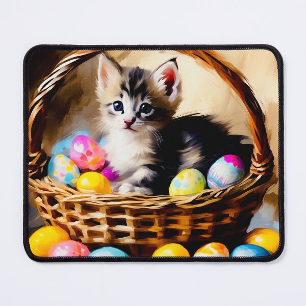 Item preview, Easter kitten designed and sold by Island Art Studios.