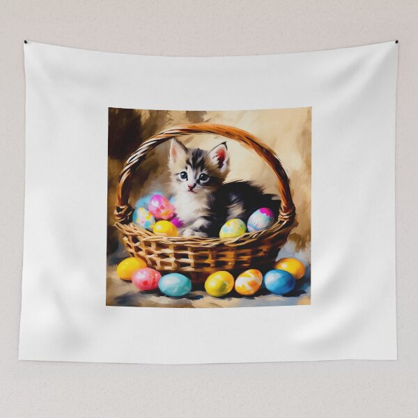 Item preview, Easter kitten designed and sold by Island Art Studios.