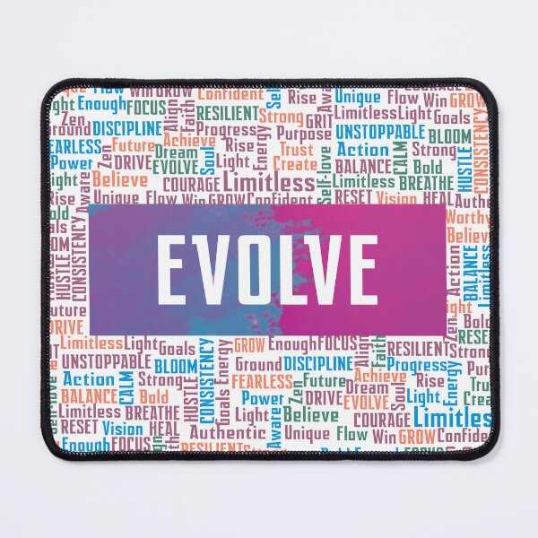 Item preview, Evolve Motivation Typography | Growth & Self-Improvement Mindset Quote Design designed and sold by Deepthi Market.