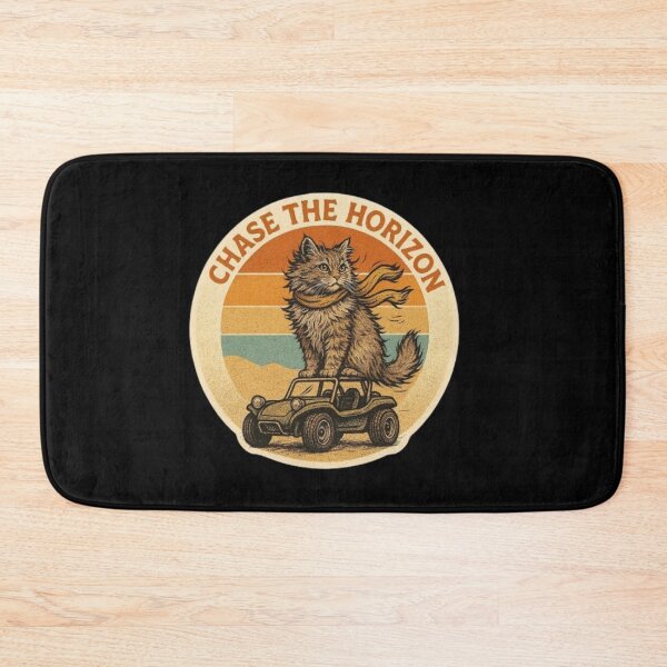 Item preview, Chase the Horizon – Adventure Cat Vintage Sunset Aesthetic | Retro Cat Lover Gift Design designed and sold by Typologystudios.