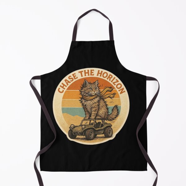 Item preview, Chase the Horizon – Adventure Cat Vintage Sunset Aesthetic | Retro Cat Lover Gift Design designed and sold by Typologystudios.