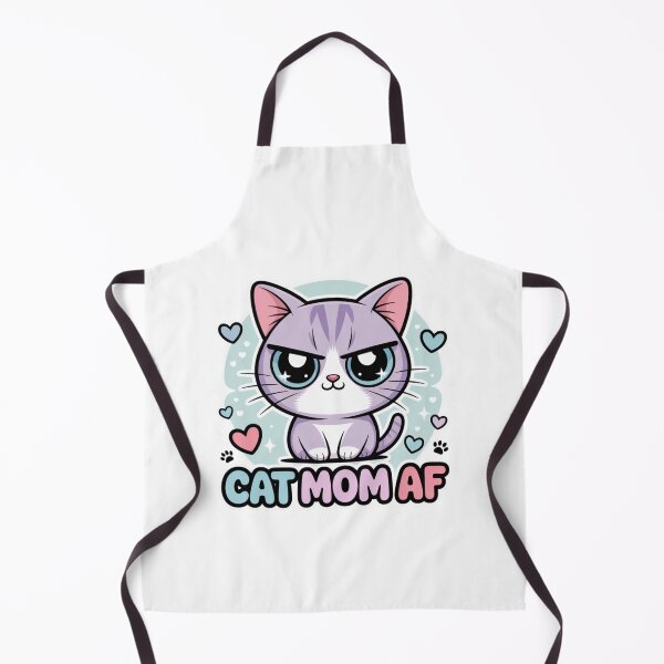 Item preview, Cat Mom AF – Funny Sarcastic Kawaii Cat Sticker designed and sold by Ashley critters.