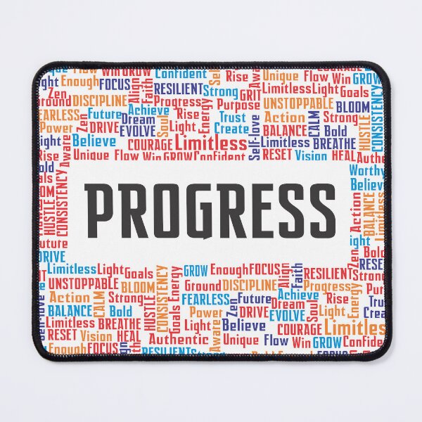 Item preview, Progress Motivation Typography | Growth & Consistent Success Mindset Quote Design designed and sold by Deepthi Market.