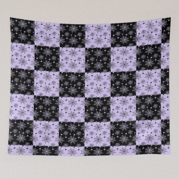 Item preview, Black and lilac interchange web pattern designed and sold by serenebookworm.