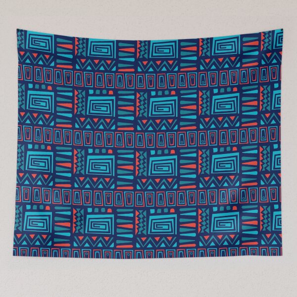 Item preview, Colorful Oceanic Checks - Ethnic Polynesian Tribal  - Christmas Gift Baskets designed and sold by RoyalStarsPatts.