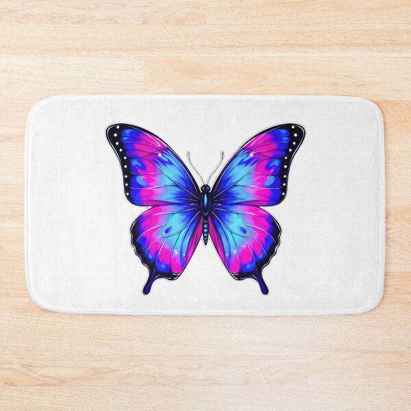 Item preview, “Neon Pink and Blue Butterfly Glow” designed and sold by Good Vibes .