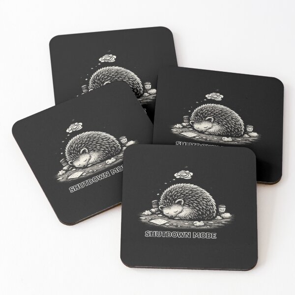 Item preview, Shutdown Mode Hedgehog — Social Battery Empty designed and sold by VibeOffline Studio.