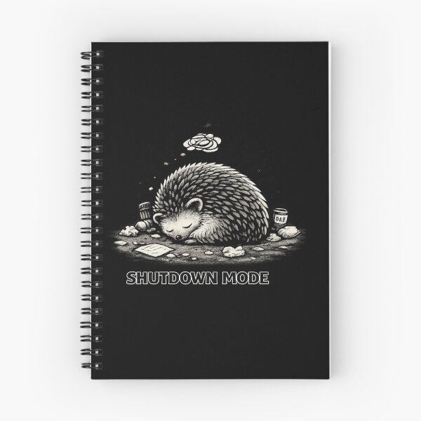 Item preview, Shutdown Mode Hedgehog — Social Battery Empty designed and sold by VibeOffline Studio.