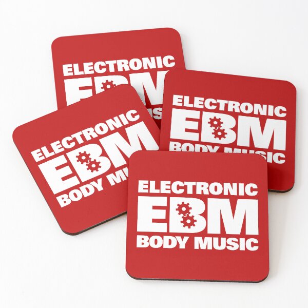 Artikelvorschau, Electronic Body Music EBM Zahnräder 3-zeilig weiß auf Farbe entworfen und verkauft von lathspell.