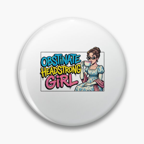 Item preview, Obstinate Headstrong Girl Pixel Glasses Pride And Prejudice Quote designed and sold by Fenay Designs.