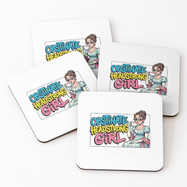 Item preview, Obstinate Headstrong Girl Pixel Glasses Pride And Prejudice Quote designed and sold by Fenay Designs.