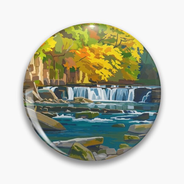 Item preview, Richmond Falls: Autumn on the River Swale designed and sold by VistaPainterArt.