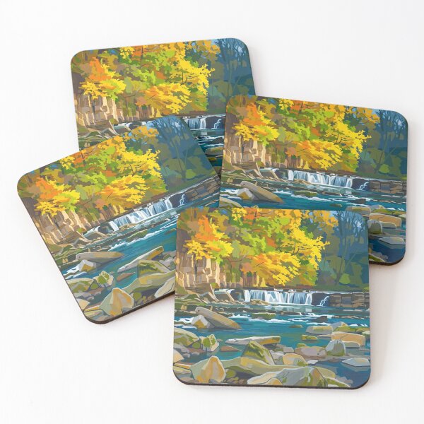 Item preview, Richmond Falls: Autumn on the River Swale designed and sold by VistaPainterArt.