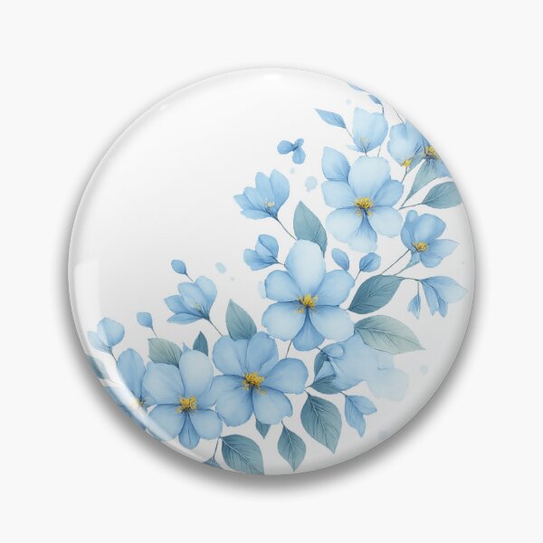 Item preview, Blue Watercolor Bloom Cascade – Soft Sky Floral Seamless Pattern: Type 1 designed and sold by Artist Bishhnu Banerji.
