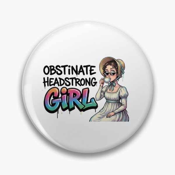 Item preview, Obstinate Headstrong Girl Tea Time Pride And Prejudice Quote designed and sold by Fenay Designs.