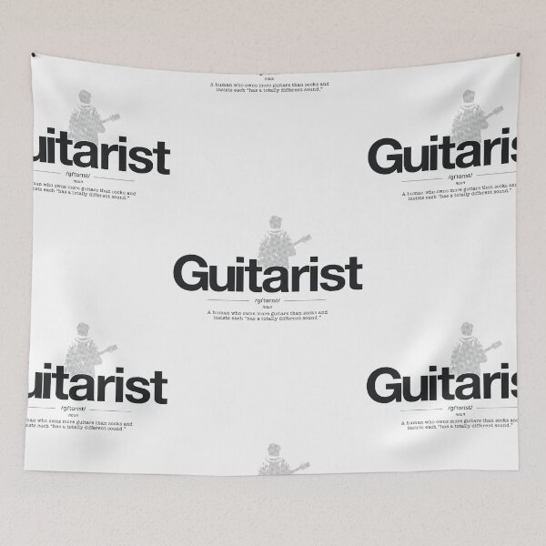 Item preview, Funny Guitar Player Definition Black designed and sold by PixelGrafiks.