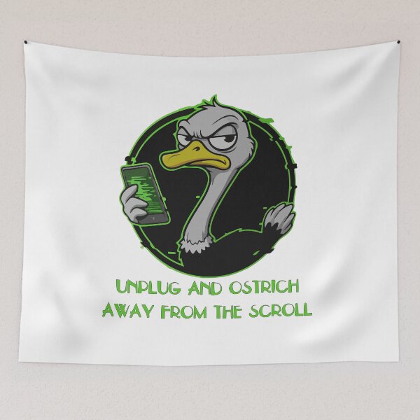 Item preview, Scrolling Ostrich designed and sold by SineCreatives.