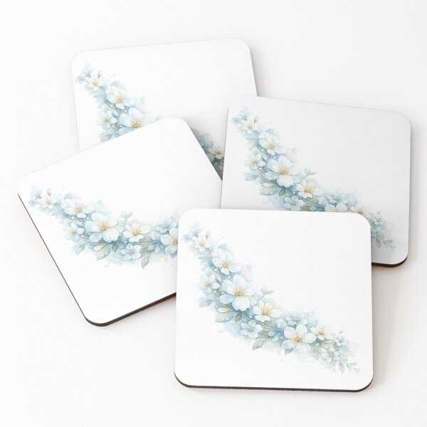 Item preview, Blue Watercolor Bloom Cascade – Soft Sky Floral Seamless Pattern: Type 2 designed and sold by Artist Bishhnu Banerji.