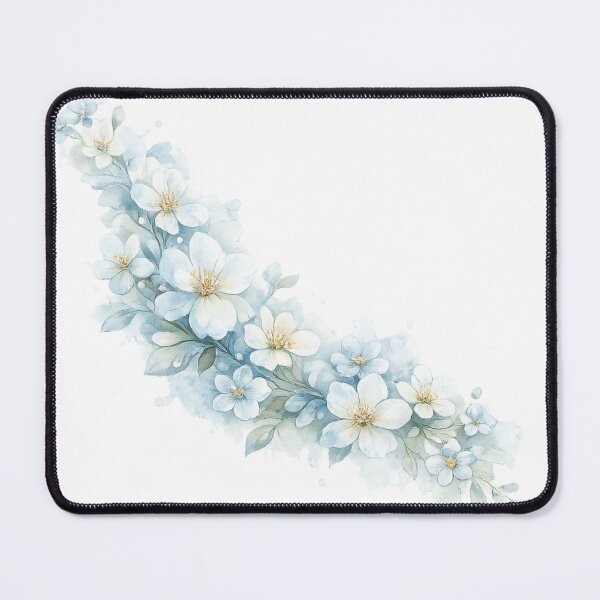 Item preview, Blue Watercolor Bloom Cascade – Soft Sky Floral Seamless Pattern: Type 2 designed and sold by Artist Bishhnu Banerji.