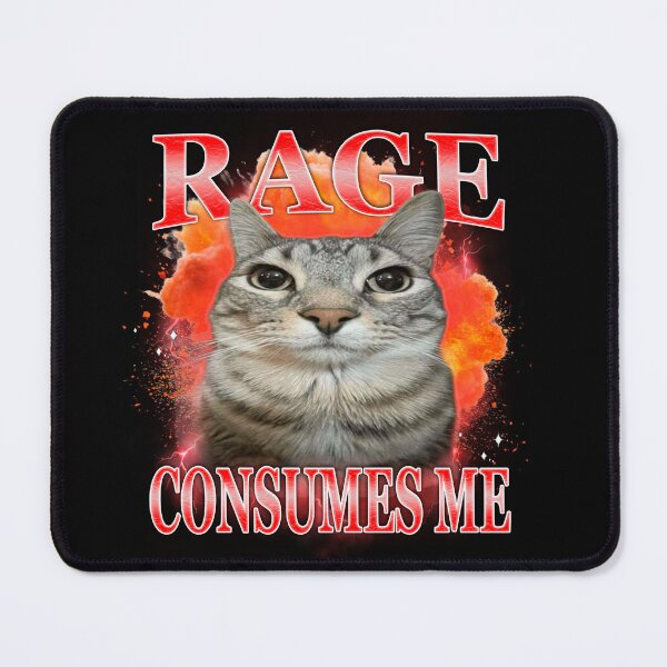 Item preview, Rage Consumes Me Funny Meme Cat Grumpy Design designed and sold by cherrywstore.